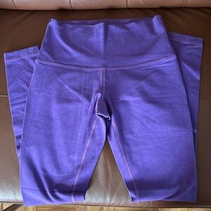 Lululemon bright purple cotton feel high waisted full length leggings size 10